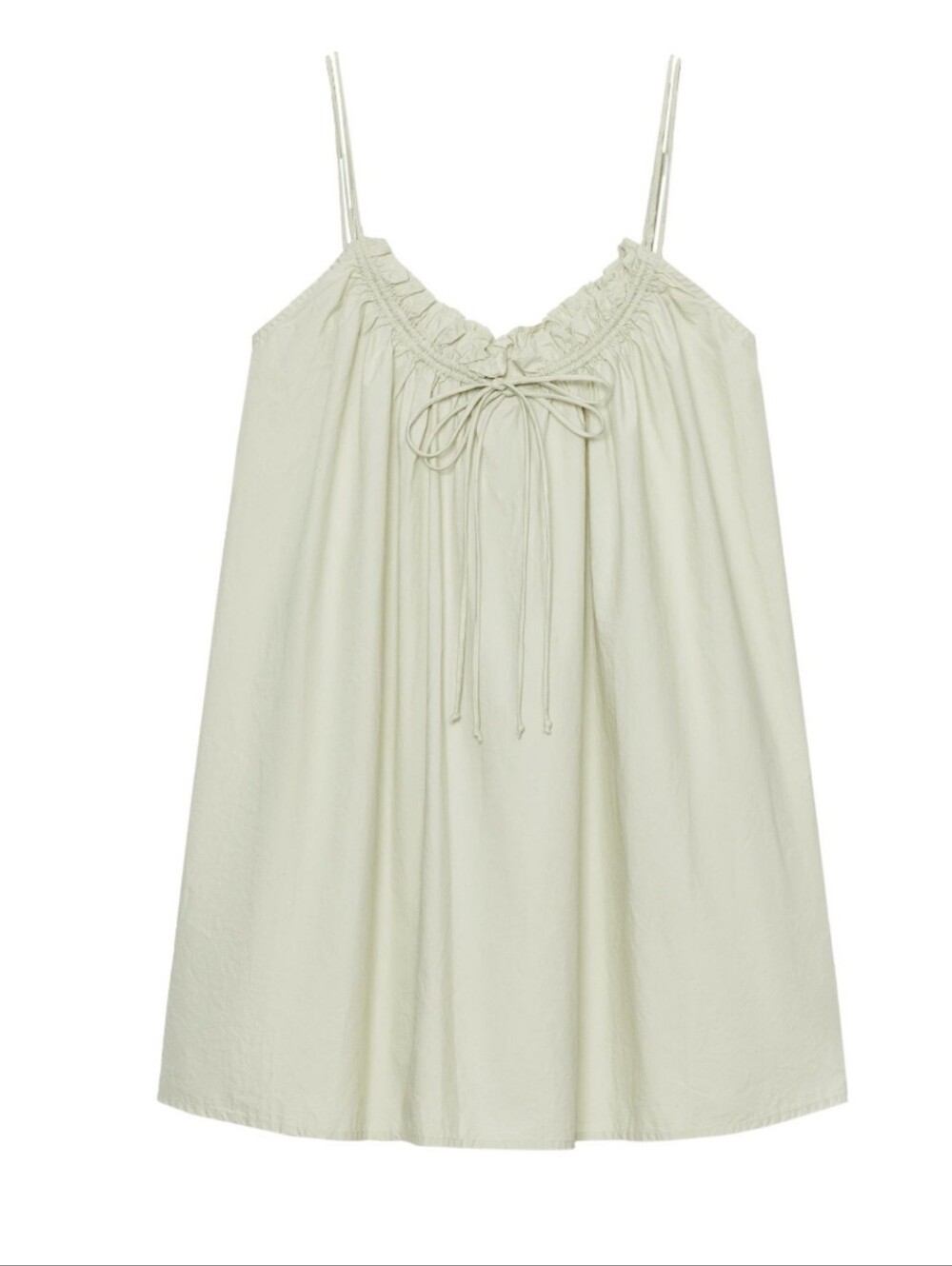NWT ZARA Cream Poplin Mini Babydoll Dress NWT Size XS